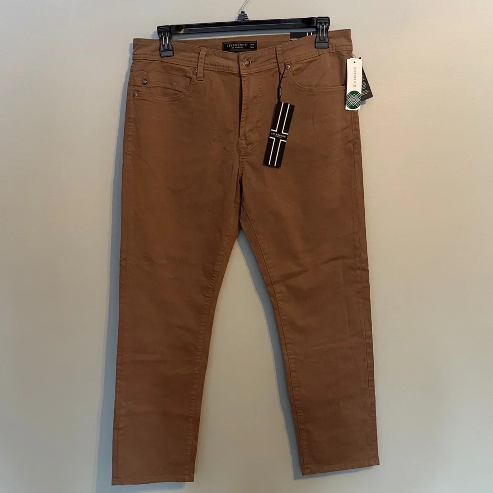 Liverpool Men's Tan Relaxed Jeans - Picture 1 of 7